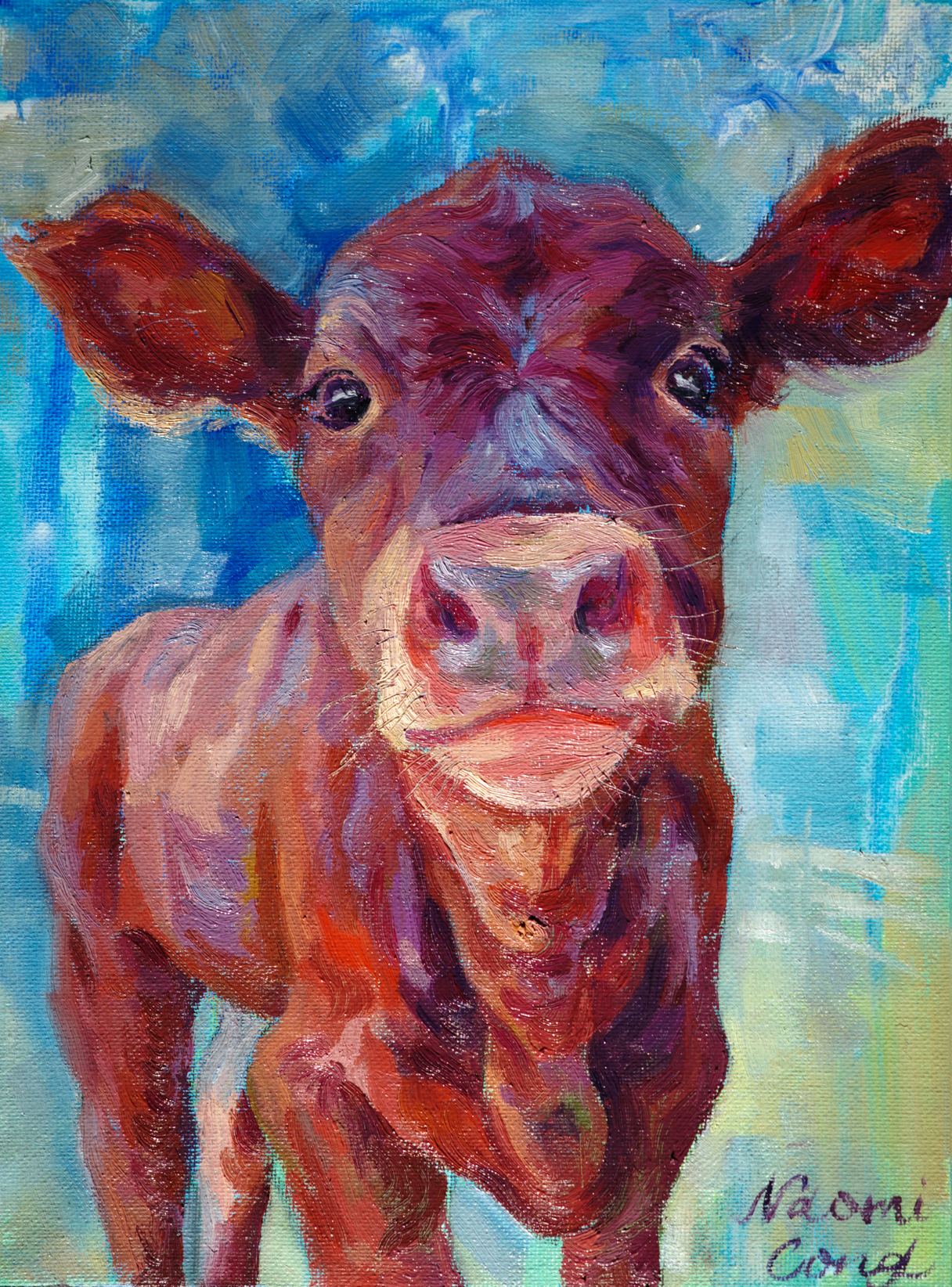 Pet Portrait Sample - Cow